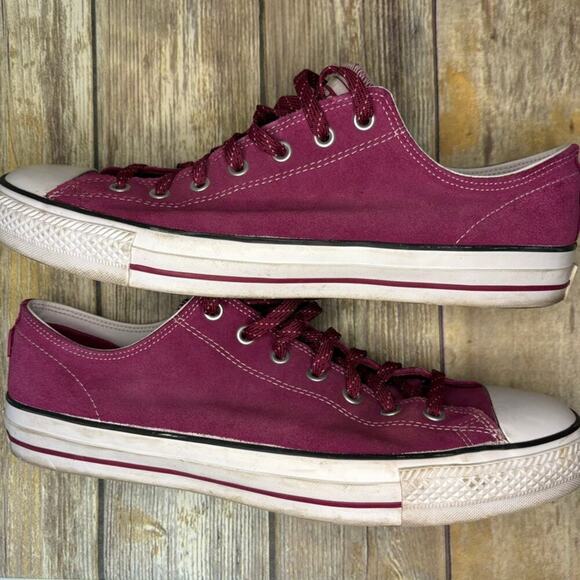 Converse CONS Chuck Taylor Pro All Star Burgundy Leather Low Top Mens Sz 13 - Picture 5 of 8